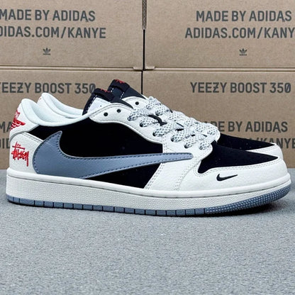 AJ1 Low x Stussy White And Black
