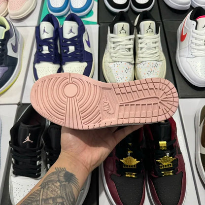AJ1 Low Mismatched Purple Magenta