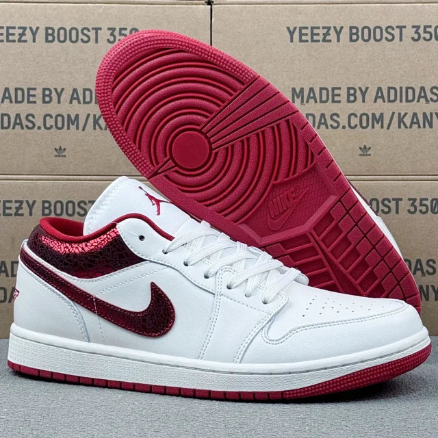 AJ1 Low Red And White