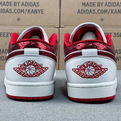 AJ1 Low Red And White