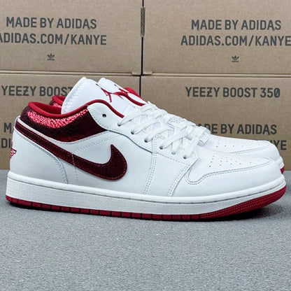 AJ1 Low Red And White